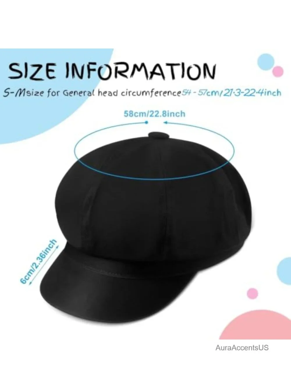 Women Newsboy Cap Visor Beret Soft 8 Panel Vintage Cabbie Hat Cotton Linen
